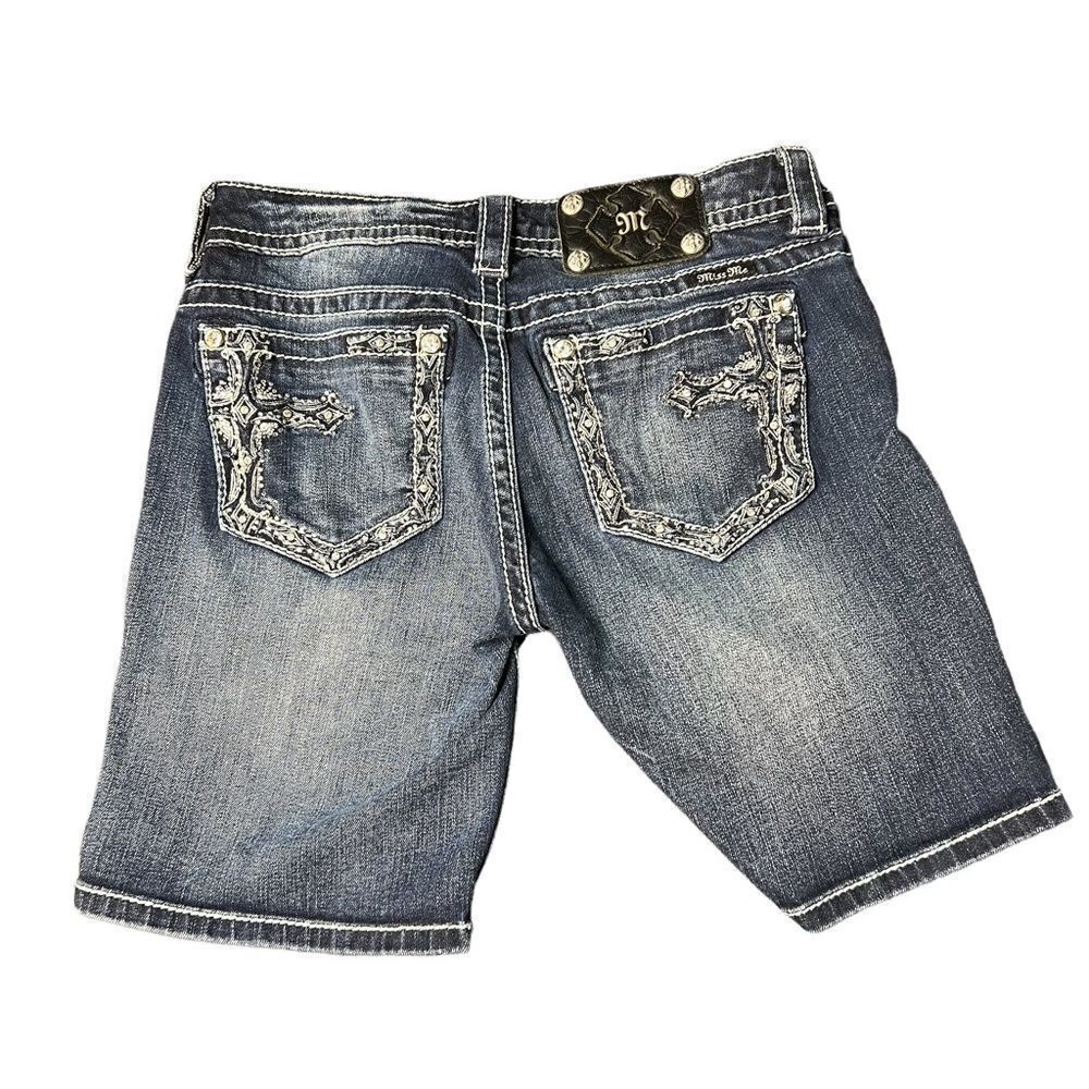 Miss Me Mid Rise Embellished Denim Shorts JP55380